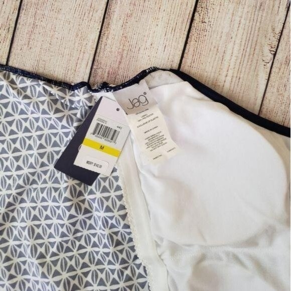 JAG High Neck Criss Cross Back Tankini Sports Top Tennis Swim Athletic Medium - Picture 8 of 11